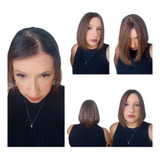 Prótese Capilar Cabelo Humano Natural 30cm Com Silk Top