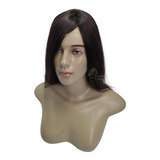 Prótese Capilar Topo 40 45cm 100gr Cabelo Humano Castanho m