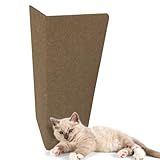 Protetor Arranhador Para Gatos De Canto Sofá E Cama Box Protege Seu Movél Discretamente Cor Bege MDf Revestido Tecido Carpete Agulhado