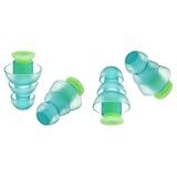 Protetor Auricular De Silicone  2 Pares  Verde E Azul  Tampão Para Dormir