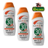 Protetor Bloqueador Solar Repelente Fps 30 3 Peças Nutriex