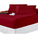 Protetor Colchão Capa Impermeável Cama Queen 1 Peça Cor Vermelho