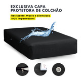 Protetor Colchão Solteiro Hospitalar Antialérgico Impermeável Silencioso E Macio Preto Ebenezer Shop