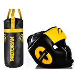 Protetor De Cabeça Capacete Thai Boxe Mma Pretorian