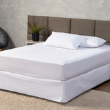 Protetor De Colchão Capa Casal Box Branco Texfine Ultrassônico Matelada Impermeável Antiácaro