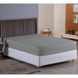 Protetor De Colchão Queen Size P Hotel Premium Cor Cinza