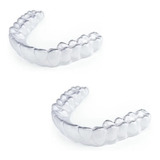 Protetor De Dentes Para Dormir Moldável 02 Placas Silicone