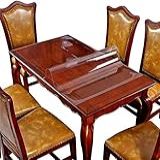 Protetor De Mesa De Jantar De Plástico Transparente Capa De Mesa De Madeira Superior De Móveis De Madeira Toalha De Mesa De Plástico Lavável Vinil PVC Impermeável Para Mesa De Centro Retangular Cadeira Chão Tapetes Almofada 66 X 48 Polegadas