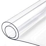 Protetor De Mesa De Plástico Transparente Retangular Grosso De Vinil De Plástico Limpável Móveis PVC Protetor De Mesa Capa Impermeável Para Mesa De Jantar Proteção De Mesa Mata Borrão Almofada 55 X 122 Centímetros