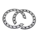 Protetor De Palheta Para Guitarra Acústica Pickguard Para Violão Acústico Roseta Para Orifício De Som De Violão Acústico Diâmetro Interno 94 Mm 104 Mm 104 2Pcs 