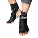 Protetor De Pé De Boxe Runworld Taekwondo Treinamento Artes Marciais Lute Muay Thai Kung Fu Tae Kwon Do Feet Protetor De Pés TKD Suporte Para Homens E Mulheres Crianças Preto Small