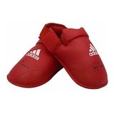 Protetor De Pé Para Caneleira adidas Karate Wkf Vermelho