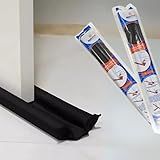 Protetor De Porta Veda Porta Duplo 80cm Poliéster Preto Contra Poeira Água E Insetos Ideal Para Portas Internas E Externas 2 Unidades