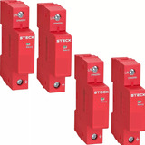 Protetor De Surto Dps Steck 20ka 275vca 1 3kv Vermelho Kit 4 Und