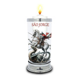 Protetor De Velas 7 Dias São Jorge Copo Vidro Castiçal