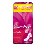 Protetor Diário Carefree Proteção Pacote 80 Unidades