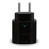Protetor Dps Pocket Energia Clamper Surtos E Raios 2 Pinos 10a Bivolt Preto