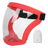 Protetor Facial Mascara Face Shield Transparente Vermelha