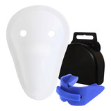 Protetor Genital Coquilha Bucal Duplo C Estojo Mma Boxe