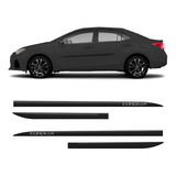 Protetor Lateral Corolla 2000 A 2019 Preto Eclipse 4 Peças