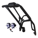 Protetor Motor Carenagem Pop 110i Com Mini Farois Milha Led