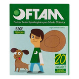Protetor Ocular Pequeno Oftam Cor Bege Caixa 20 Unidades