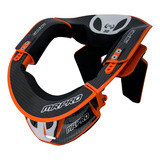 Protetor Pescoço Cervical Neck Brace Mr Pro Trilha Motocros Cor Laranja carbono Tamanho Único