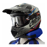 Protetor Pescoço Piloto Kart Trilha Enduro Motocross Azul
