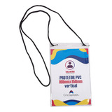 Protetor Porta Crachá 10x15 Cordão De Nylon Ponteira C 100