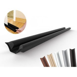 Protetor Rolinho Veda Porta 90cm Impermeável Couro Sintético Cor Preto 70cm