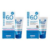 Protetor Solar Dermachem Facial 40g F60 Sem Cor Kit C 2un