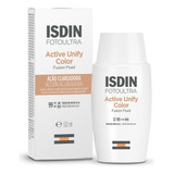Protetor Solar E Clareador Facial Com Cor Active Unify Color Fps 99 50ml Isdin