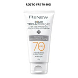 Protetor Solar Facial Avon Renew Fps70 Toque Seco 40g Matte