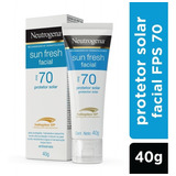 Protetor Solar Facial Fps 70 Sun Fresh 40g Neutrogena