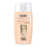 Protetor Solar Facial Fusion Water Cor Clara Fps 50 50ml Isdin