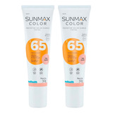 Protetor Solar Facial Sunmax Color Tom Claro 30g Kit C 2