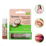Protetor Solar Labial Fps60 Coconut Unissex Sem Cor Anasol