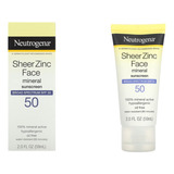 Protetor Solar Neutrogena Sheer Zinc Face Mineral 50 Fps Eua