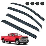 Protetores De Chuva Para Chevrolet Silverado GMC Sierra 2014 2018 Cabine Tripular Defletores De Janela Lateral Com Fita Adesiva Para Chevrolet Silverado Viseiras De Janela Para Caminhões Acessórios
