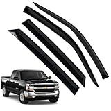 Protetores De Chuva Para Chevrolet Silverado GMC Sierra Crew Cabine 2014 2018 Defletores De Janela Lateral Com Fita Adesiva Para Chevrolet Silverado Viseiras De Janela Para Caminhões Para