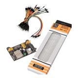 Protoboard 830 Furos Fonte De Alimentação Mb102 Jumpers