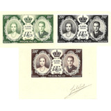 Prova De Luxo Selo 63 64 65 Mônaco 1956 Casamento Real 3 Un