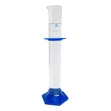 Proveta De Vidro 1000ml Com Base Plástica Pp Anel Graduada