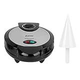 Pruie Casquinha De Sorvete Elétrica 1200 W Com Cone De Waffle De Rolo E Tigela Antiaderente Waffle Máquina De Ferro De Assar Caixa De Aço Inoxidável Para Café Da Manhã Em Casa