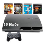 Ps3 Playstation 3 Slim 160gb Com Jogos
