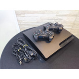 Ps3 Playstation 3 Slim Destravado 320gb 2 Controles 25 Jogos Gta V Cod Minecraft Mk