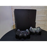 Ps3 Playstation 3 Slim Destravado 320gb 2 Controles 25 Jogos Gta V Cod Minecraft Mk