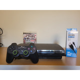 Ps3 Slim 160gb Completo Com Hen + 2 Jogos Originais Funcionado 100%