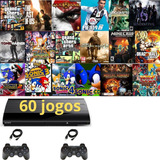 Ps3 Super Slim 250gb   2 Controles   Gta 5   Fifa 19   The Last Of Us   60 Jogos Playstation 3