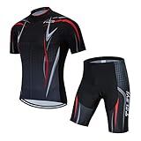 PSPORT Conjuntos De Shorts Masculinos De Jérsei De Ciclismo Roupa De Bicicleta De Manga Curta Roupas De Ciclismo Preto Uniforme De Ciclista A1 Chest 40 2 42 5 Tag XL